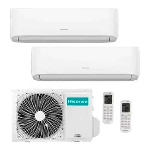 Hisense 2x1 Split CF25YR04G + CF35MR04G A/A con WiFi + Instalación Incluida